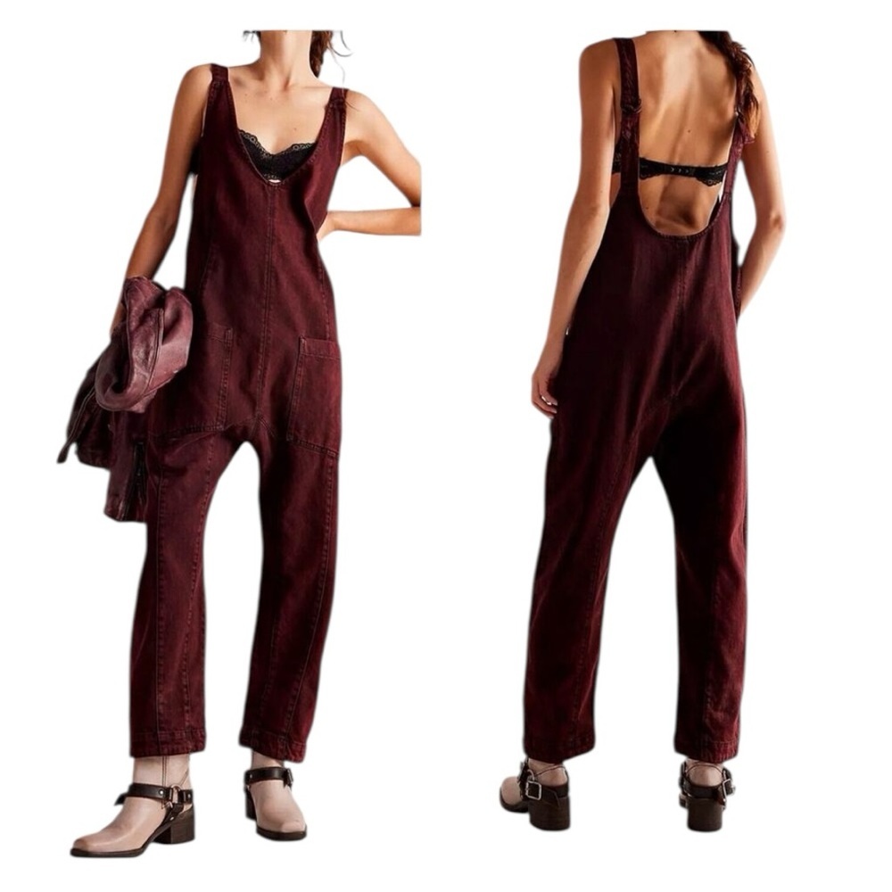Free people.Burgundy Jumpsuit